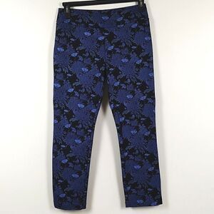 Soft Surroundings Blue Floral Legging Pants Size SP